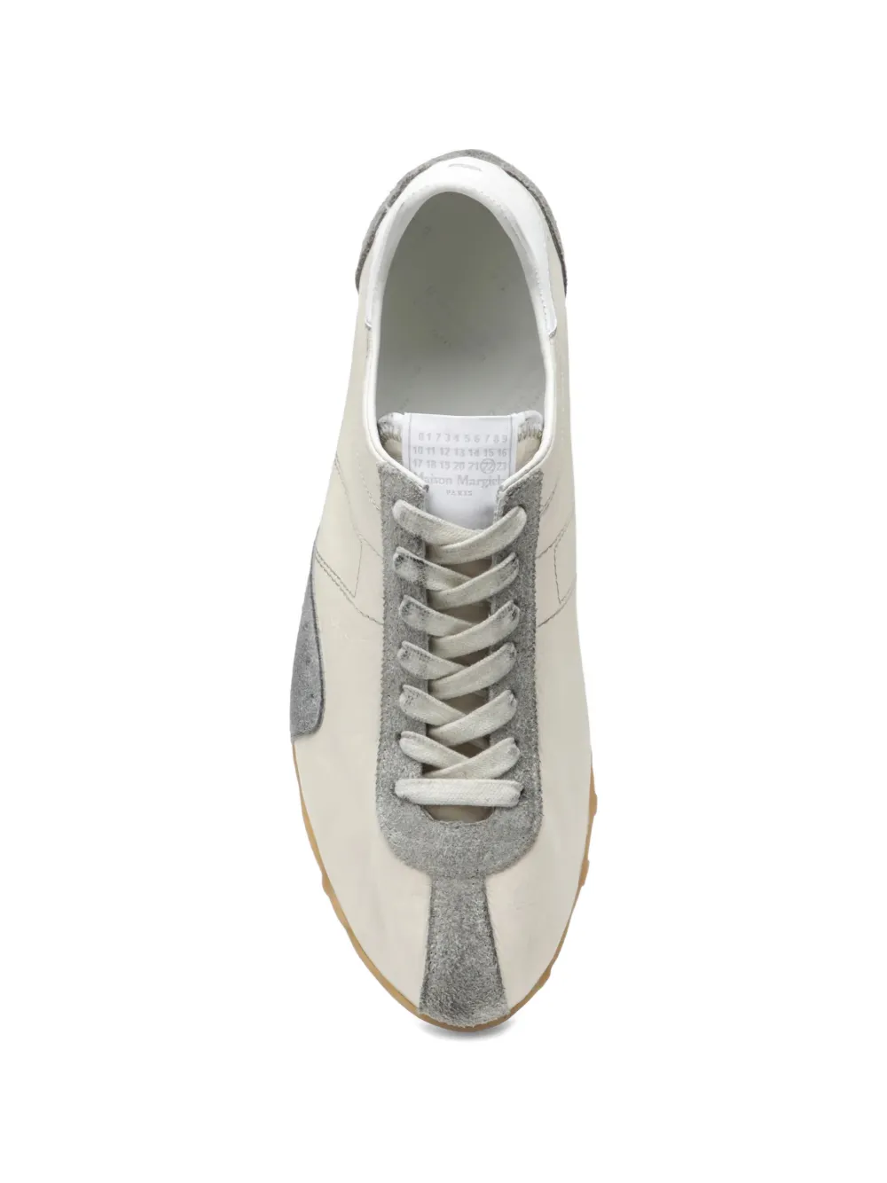 Maison Margiela Sprinters panelled leather sneakers Beige