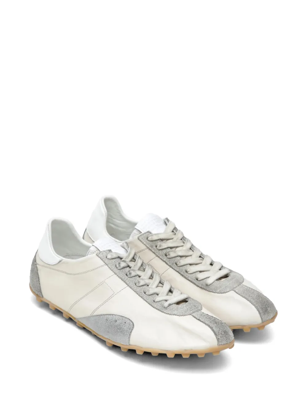Maison Margiela Sprinters panelled leather sneakers Beige