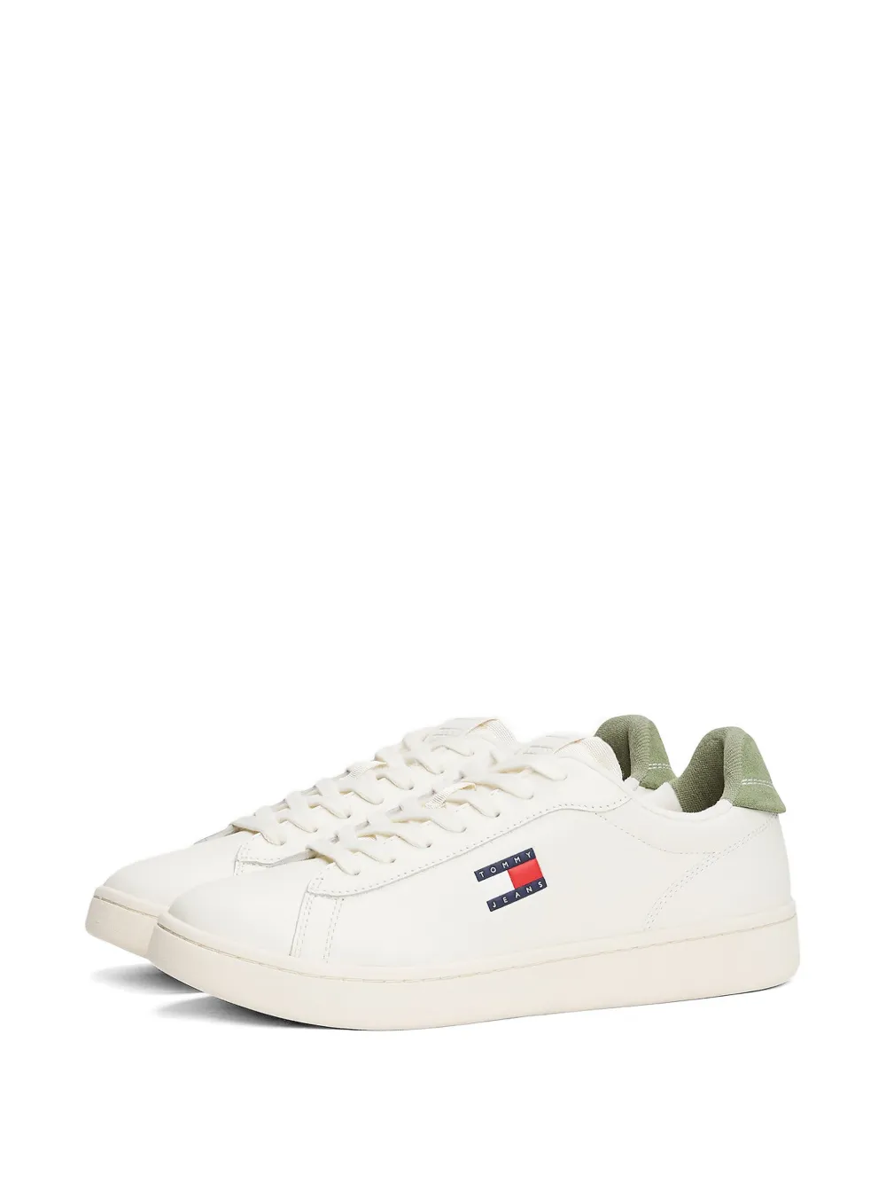 Tommy Hilfiger Archive Court logo-patch sneakers Beige