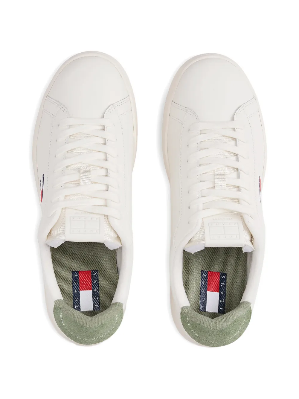 Tommy Hilfiger Archive Court logo-patch sneakers Beige