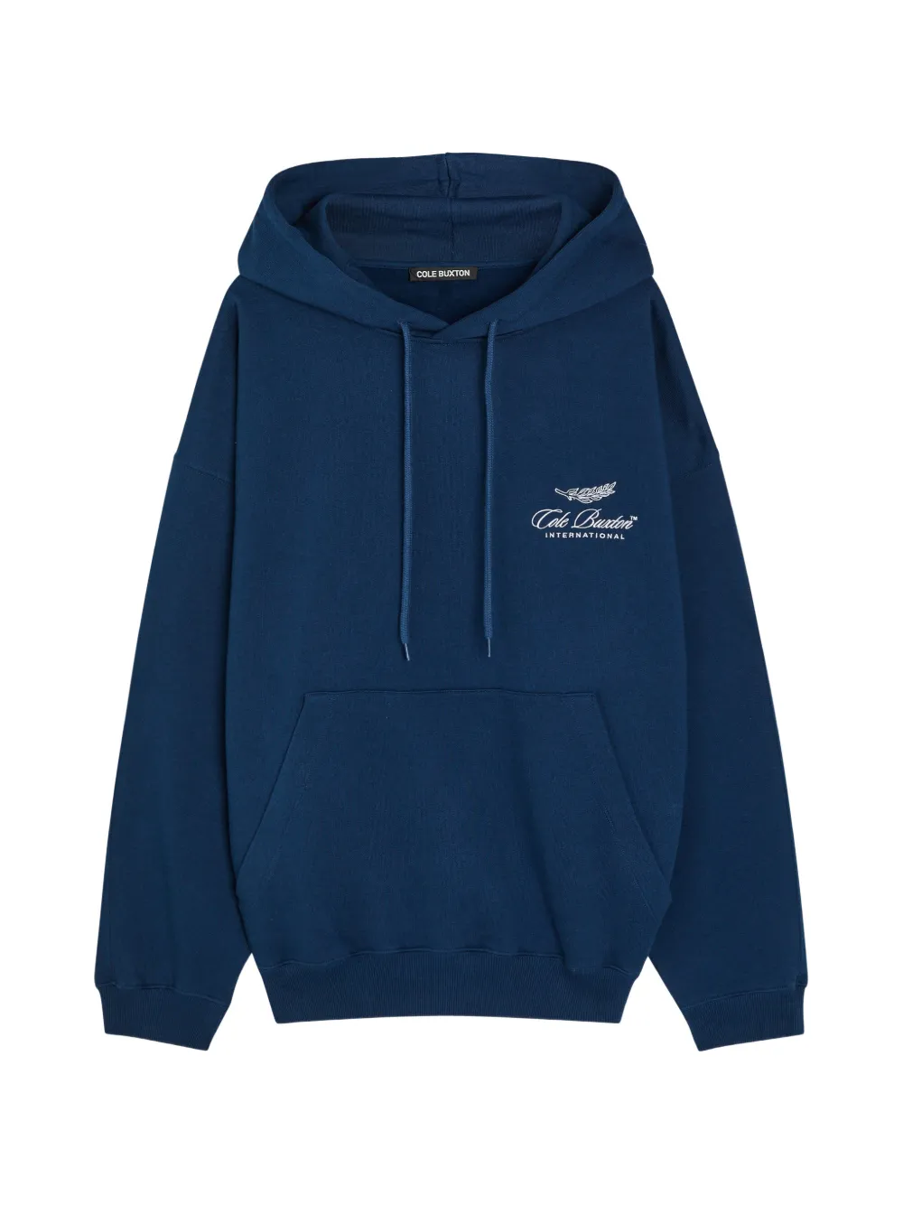 COLE BUXTON logo-embroidered drawstring hoodie - Blu
