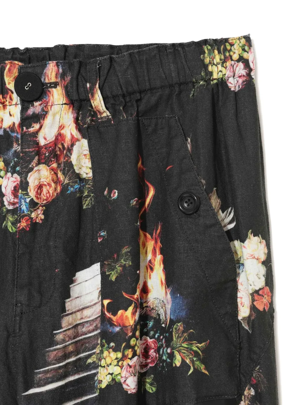 Undercover Broek met grafische print Zwart