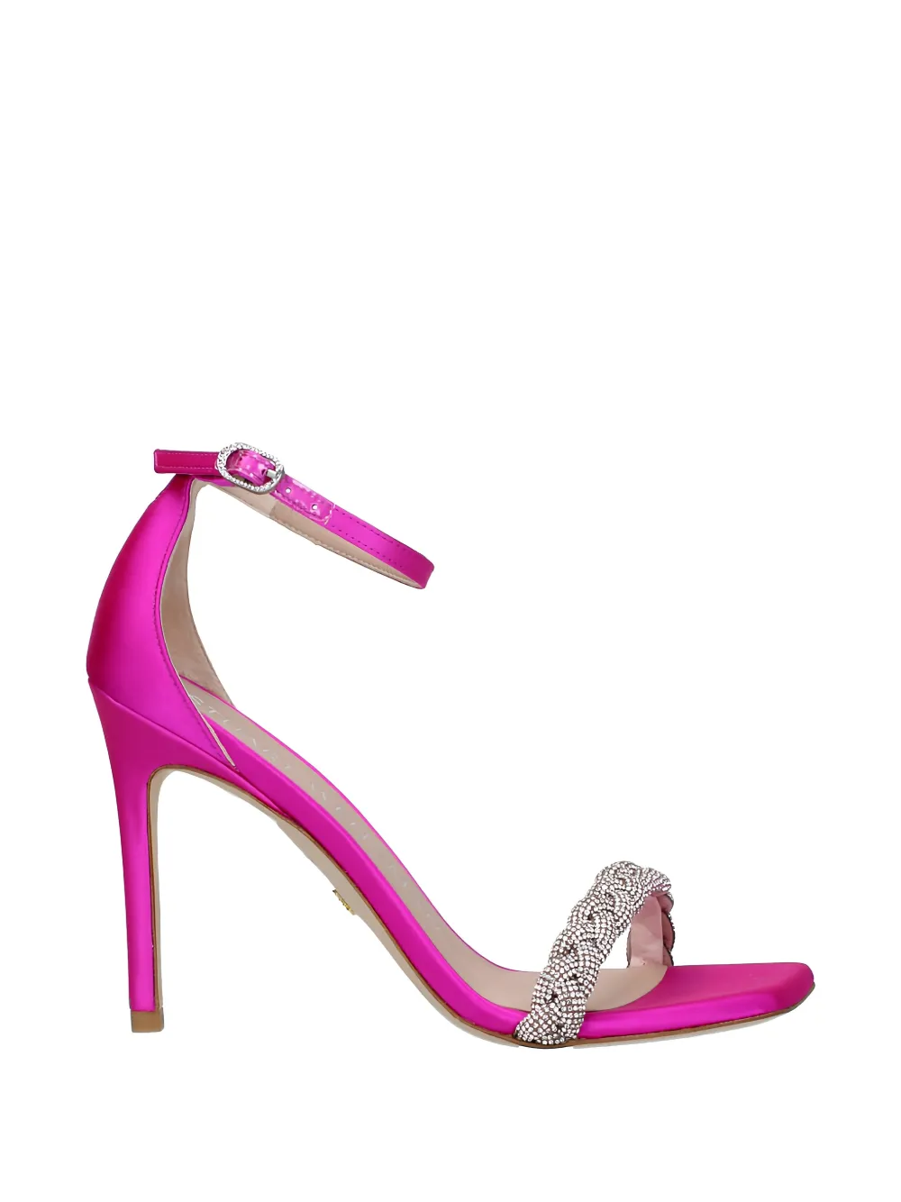 Stuart Weitzman crystal-embellished heeled sandals - Rosa
