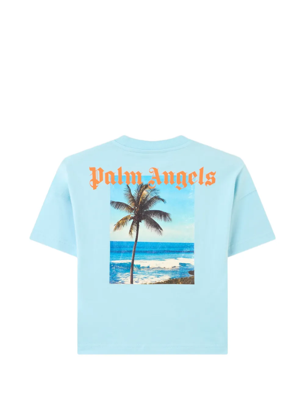 Palm Angels Kids T-shirt met grafische print Blauw