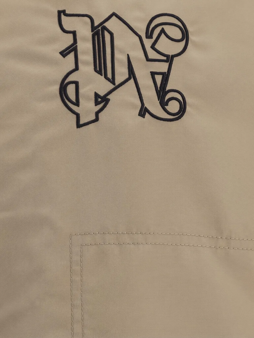 Palm Angels Bomberjack met geborduurd logo Beige