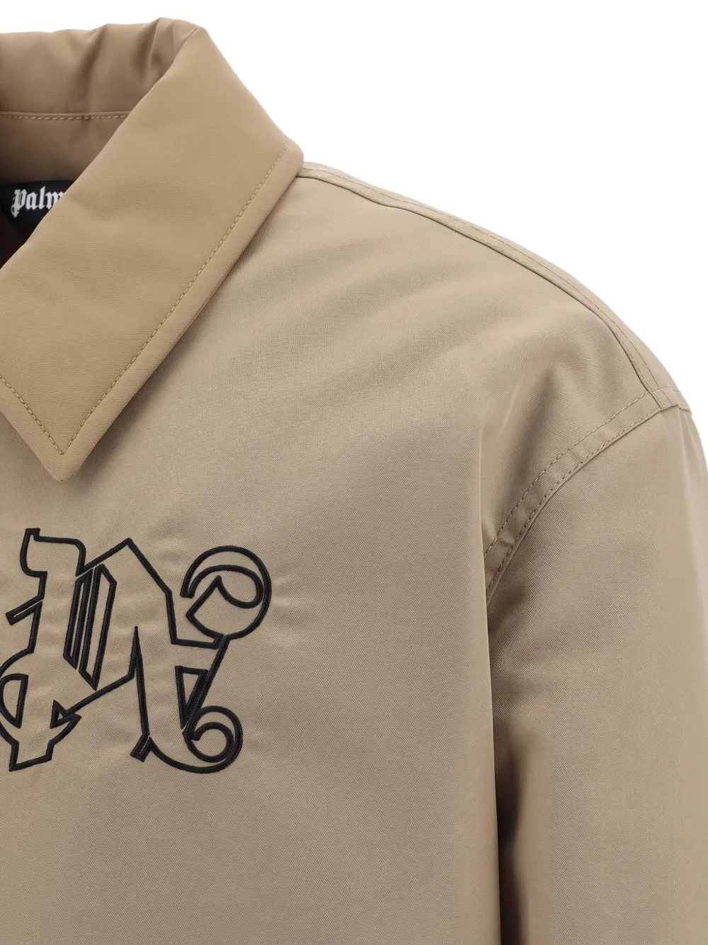 Palm Angels Bomberjack met geborduurd logo Beige