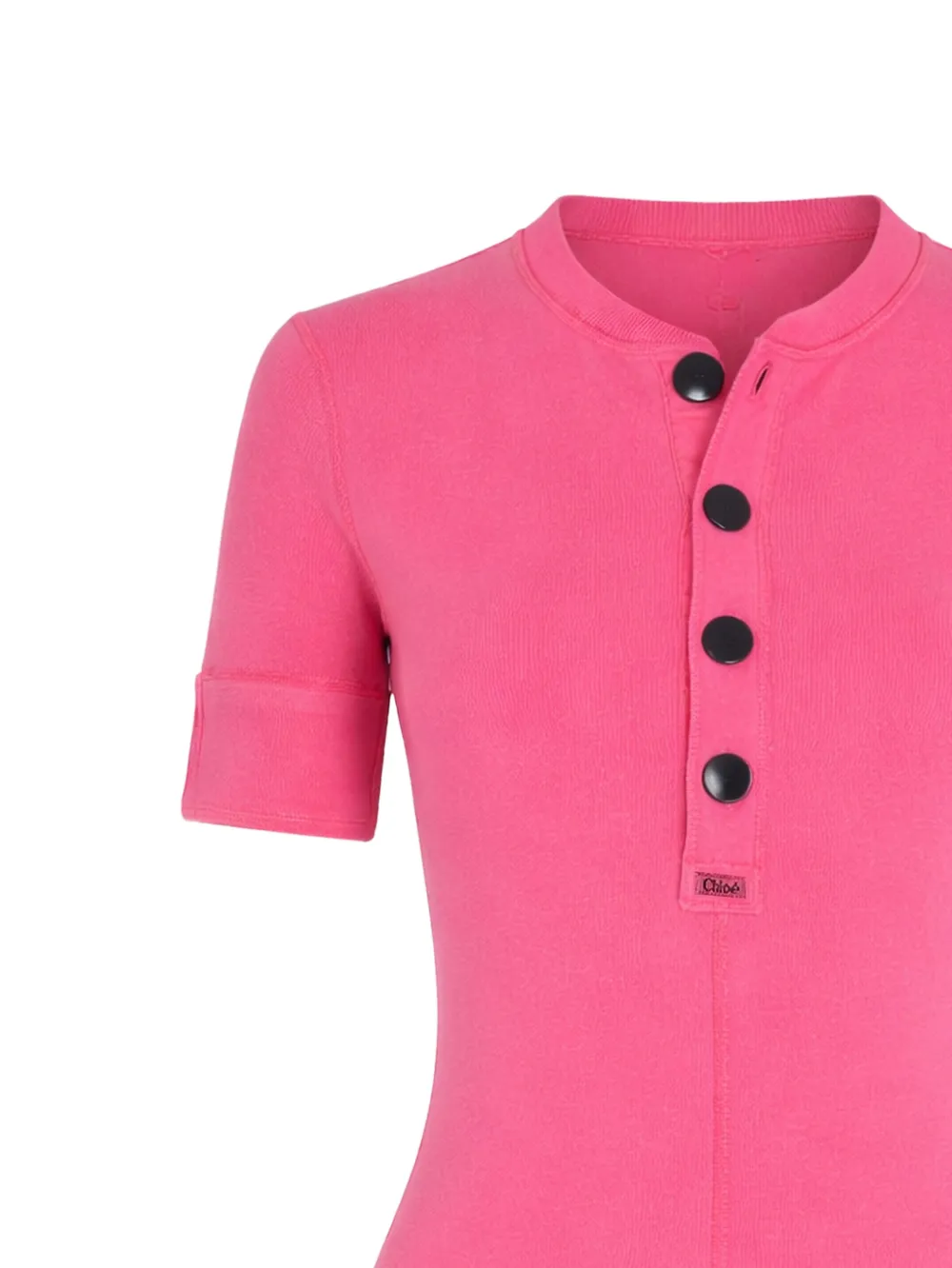 Chloé Ribgebreide jurk Roze