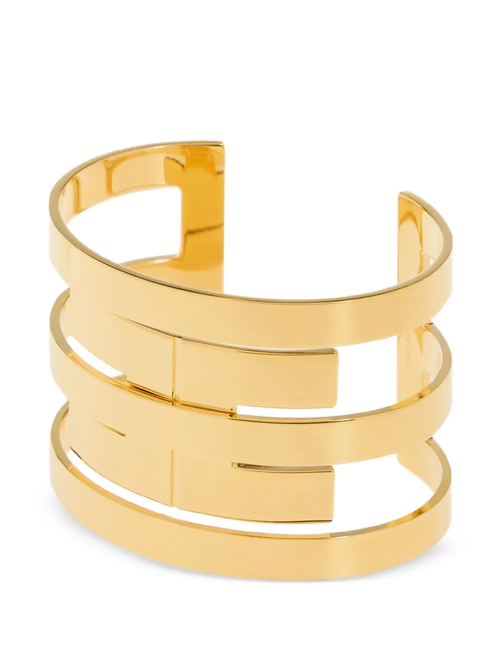Elisabetta Franchi logo-detail rigid bracelet - Oro