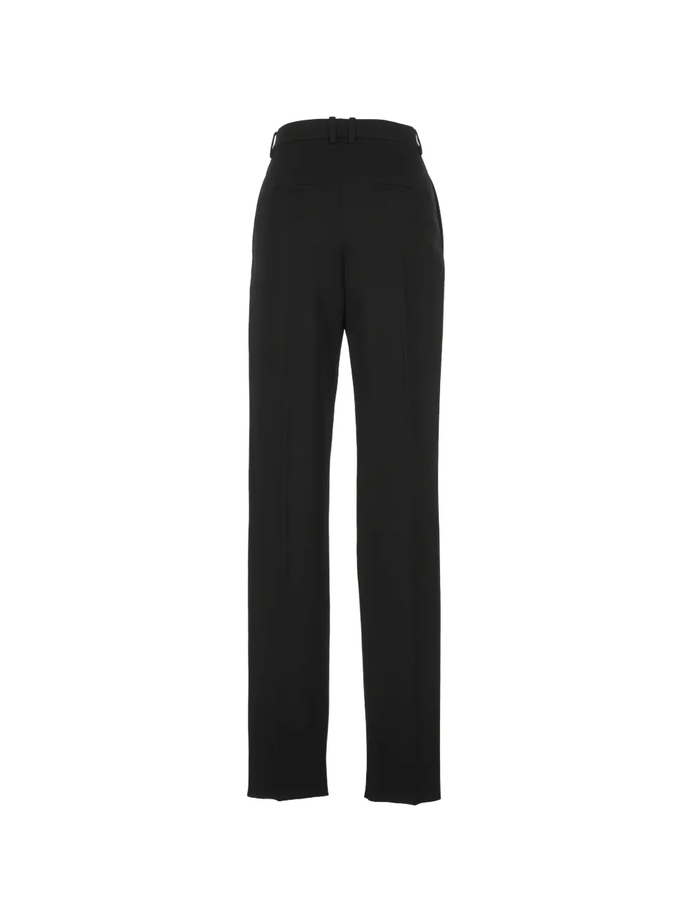Saint Laurent Geplooide broek met satijnen afwerking Zwart