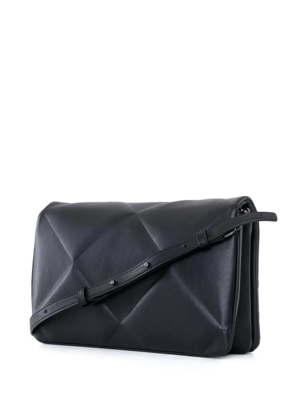 Calvin Klein Gewatteerde crossbodytas met geborduurd logo Zwart