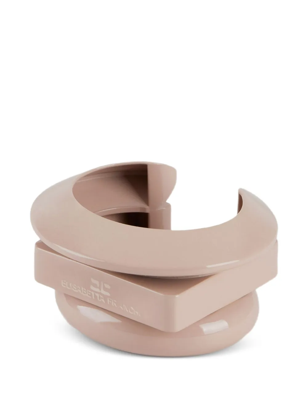 Elisabetta Franchi lacquered wrap-around cuff bracelet - Toni neutri