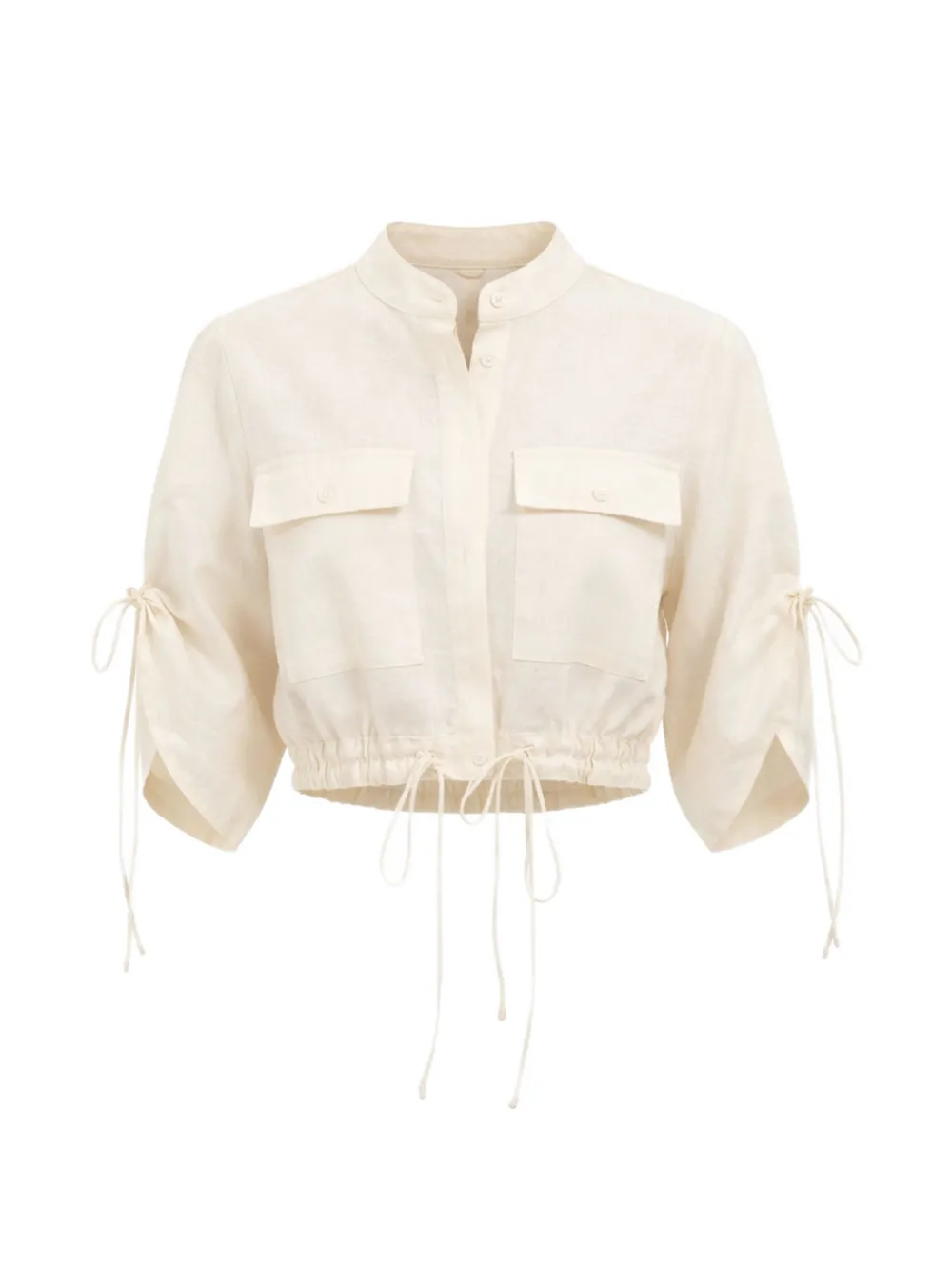 HEVRON Eva drawstring-hem shirt - Toni neutri