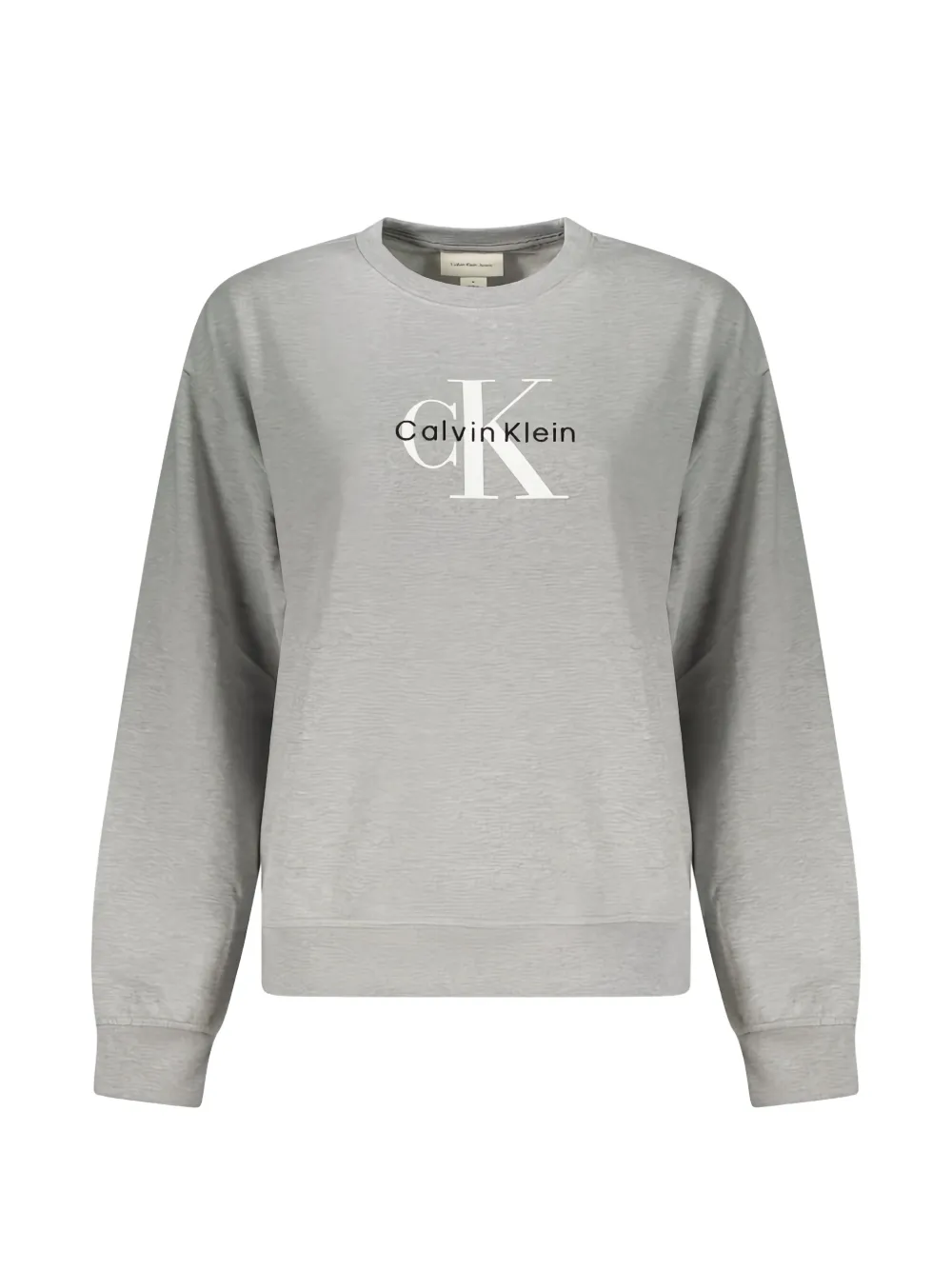 Calvin Klein logo-print jersey sweater - Grau