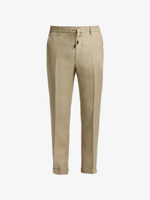Peserico pantalones plisados con cordones en la pretina