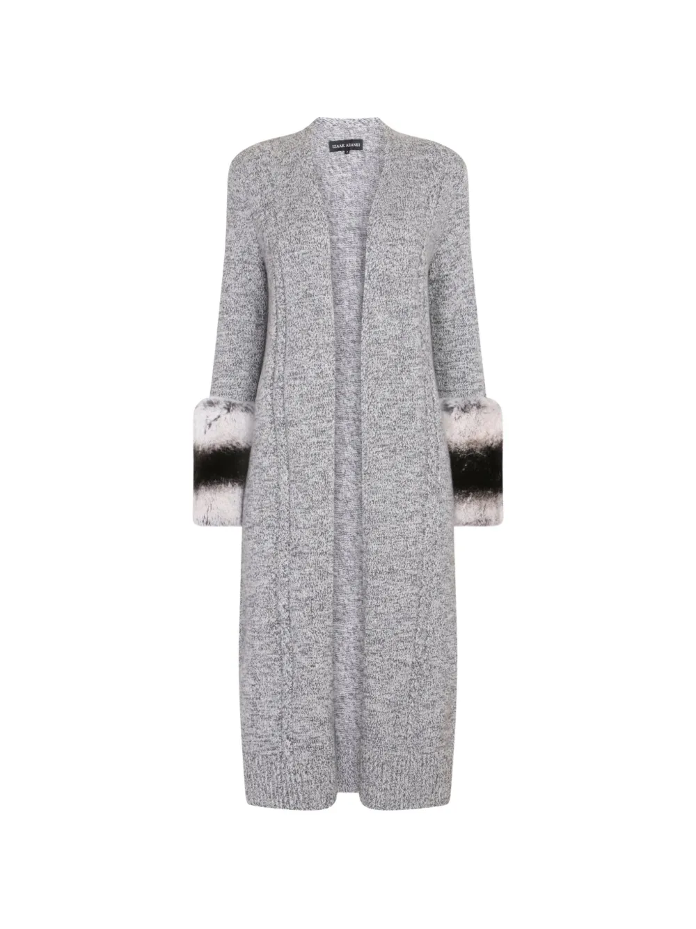 Izaak Azanei long cuff knitted cardigan - Grey