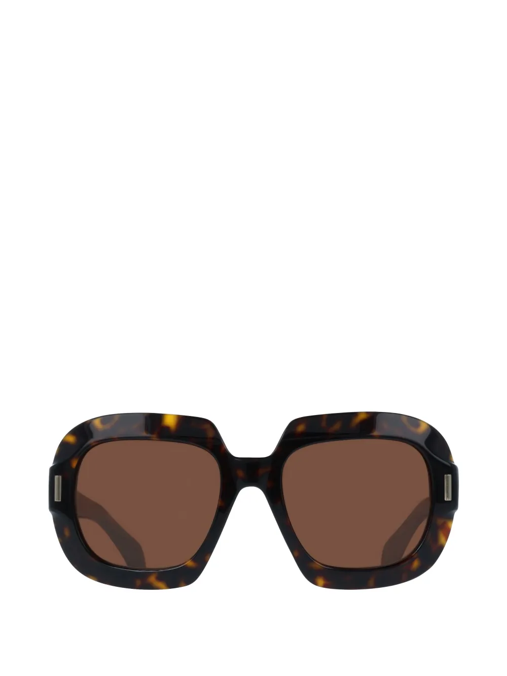Ferragamo tortoiseshell-effect square-frame sunglasses - Marrone
