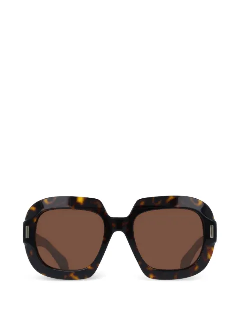 Ferragamo tortoiseshell-effect square-frame sunglasses