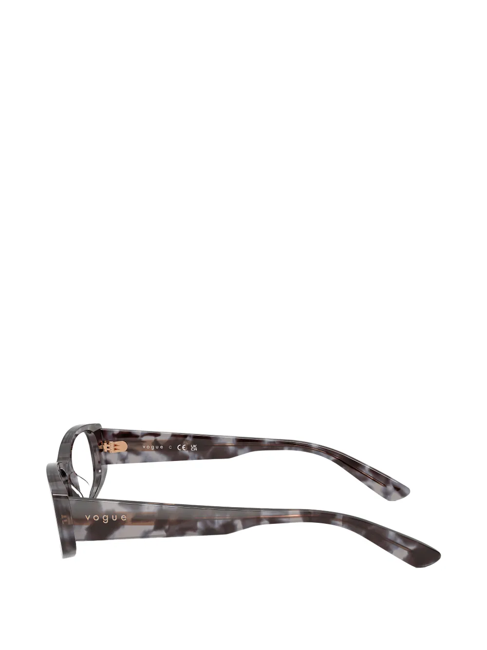 Vogue Tortoiseshell-pattern Rectangle-frame Glasses In Gray