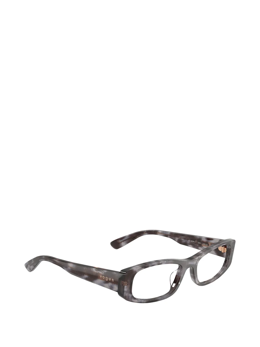Vogue Tortoiseshell-pattern Rectangle-frame Glasses In Gray
