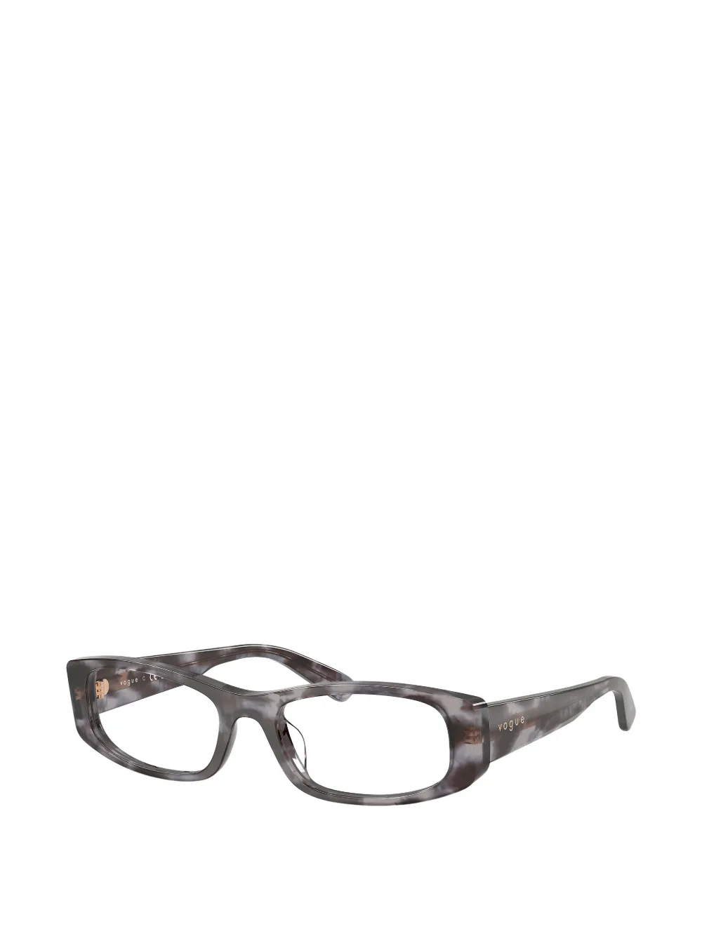 Vogue Tortoiseshell-pattern Rectangle-frame Glasses In Gray