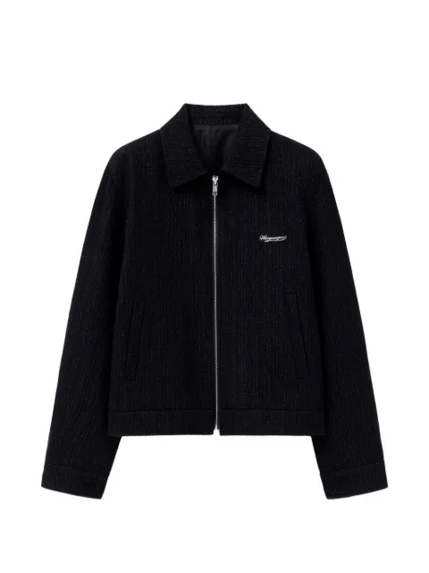 Wooyoungmi logo-plaque zip-up jacket