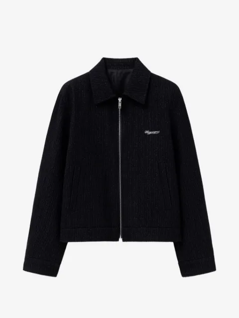 Wooyoungmi logo-plaque zip-up jacket
