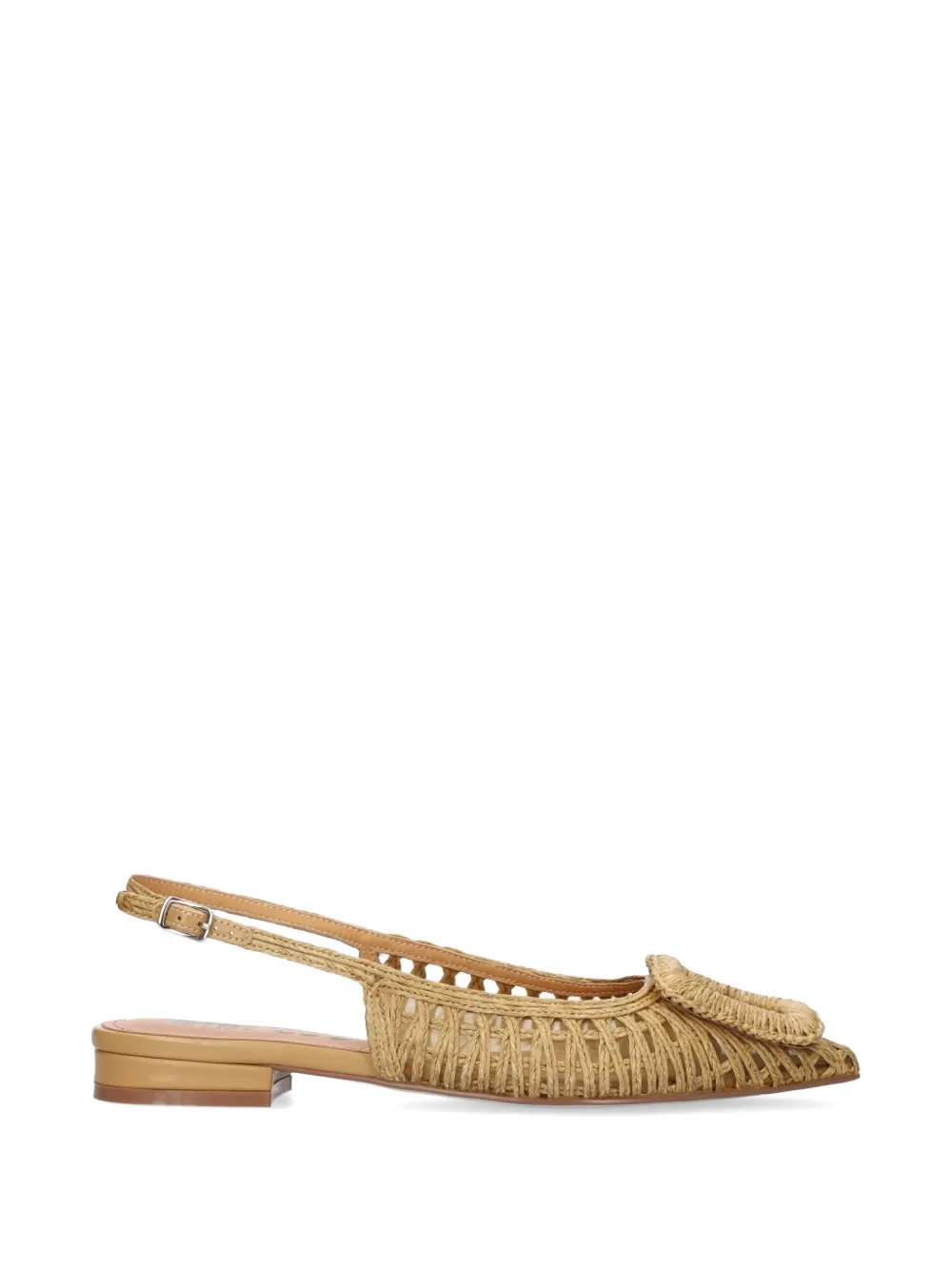 Bibi Lou woven buckle-detail ballet flats - Toni neutri