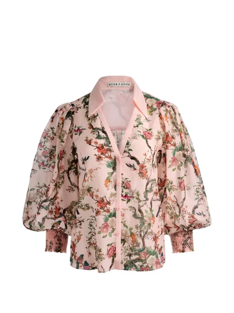 alice + olivia Charis floral-print blouse