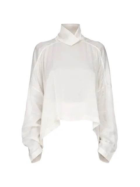Rick Owens Jumbo high-neck long-sleeve blouse