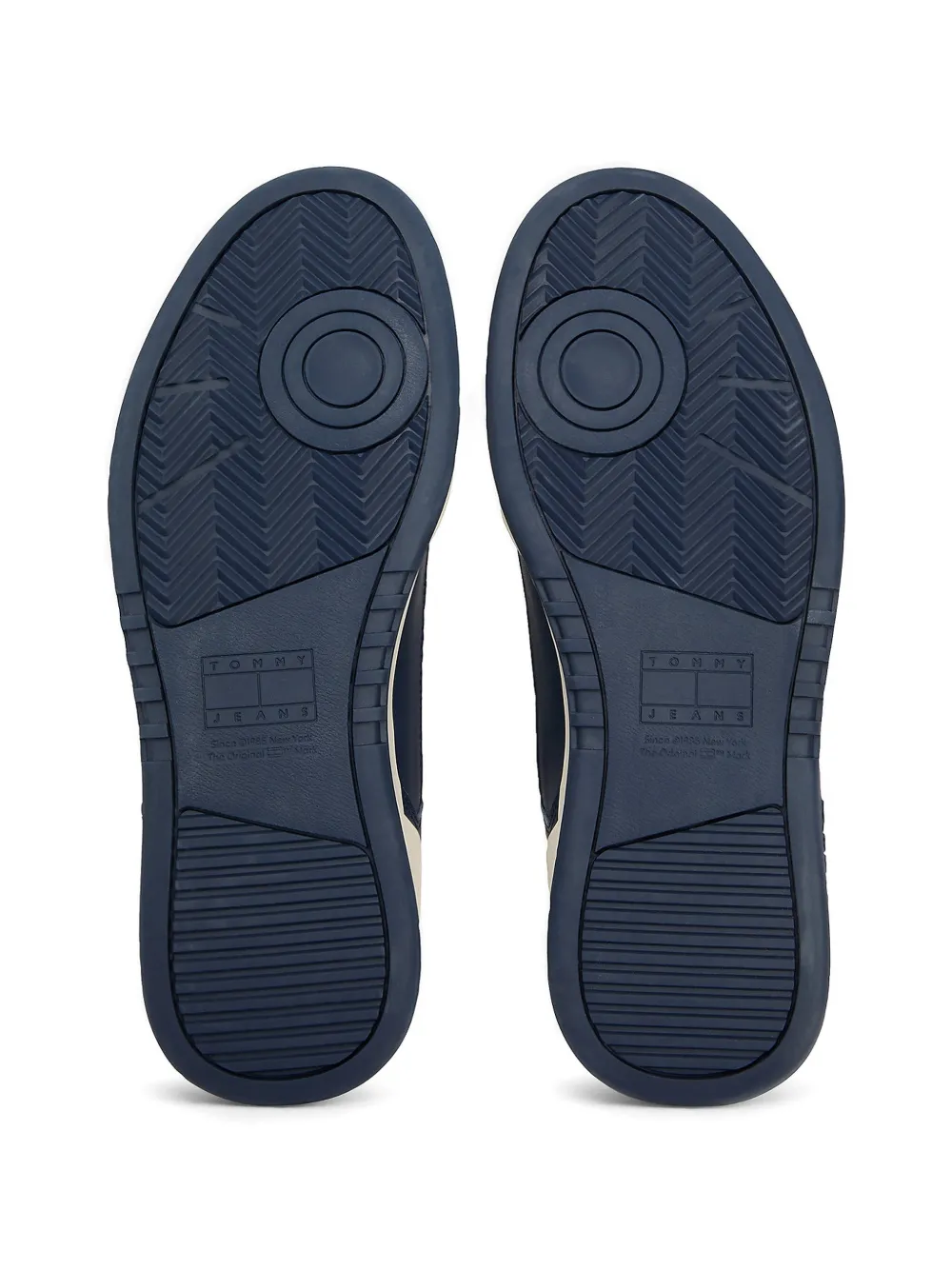 Tommy Hilfiger panelled logo-patch sneakers Blauw