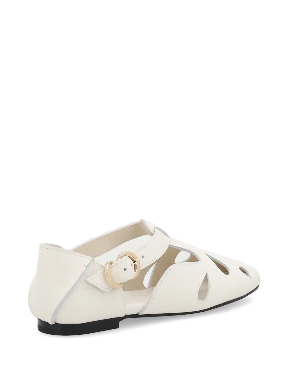 FRAU cut-out buckle-fastening ballet flats Beige