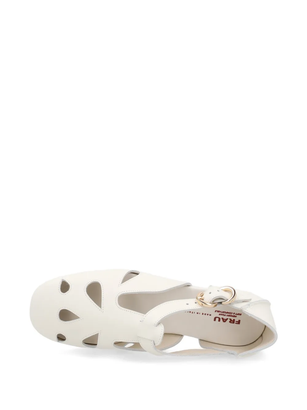 FRAU cut-out buckle-fastening ballet flats Beige