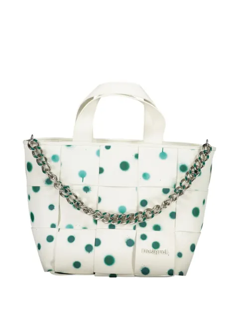Desigual polka-dot pattern logo-appliqué tote bag
