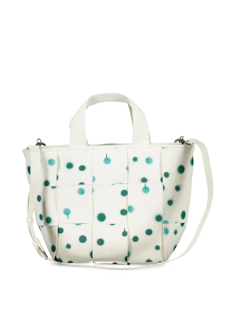Desigual Shopper met stippen en logopatch Wit