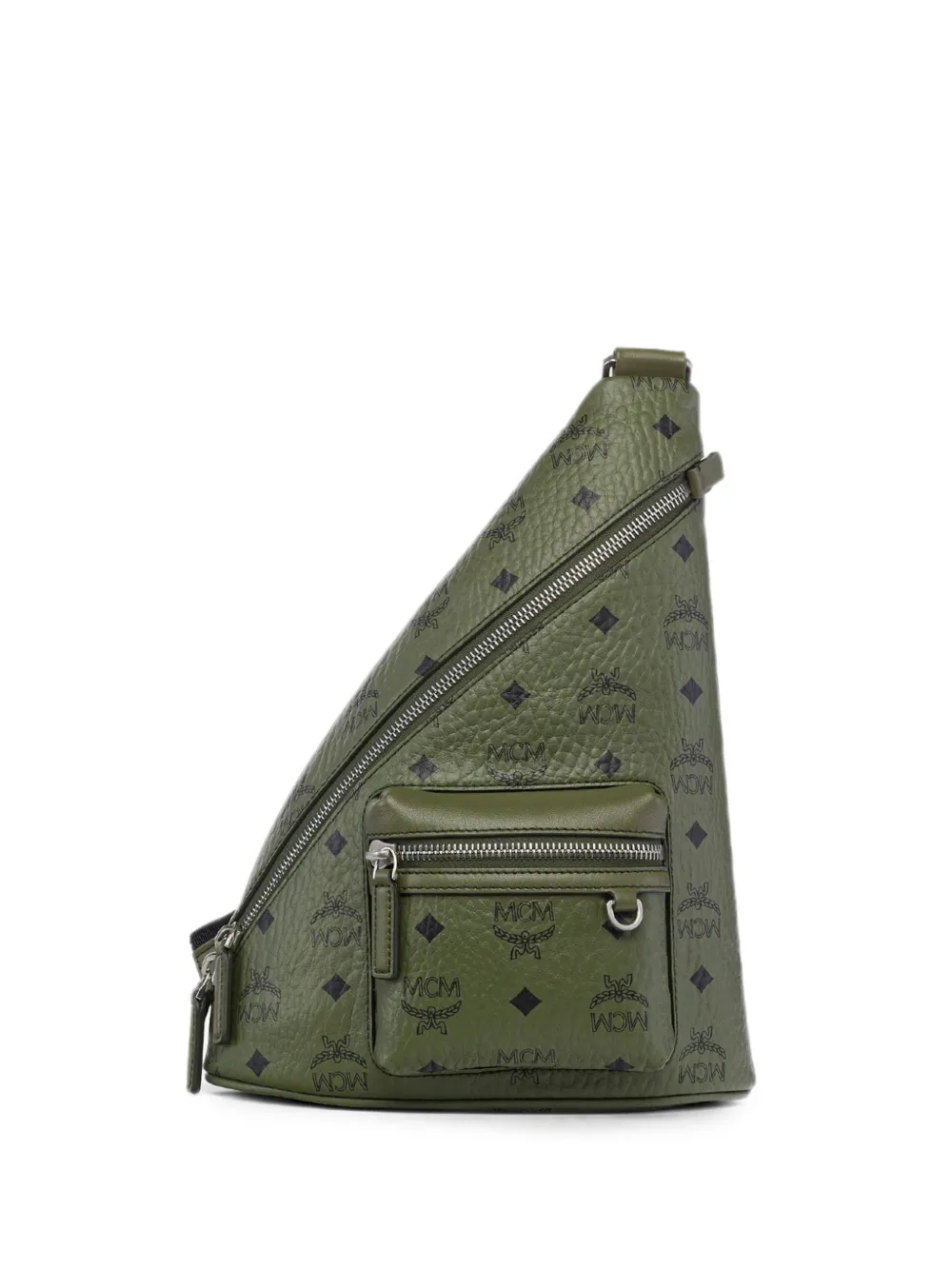 MCM Aren Visetos Schultertasche - Grün