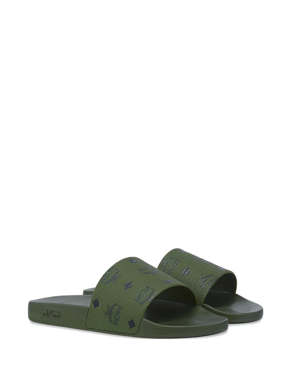 MCM Slippers met monogram Groen