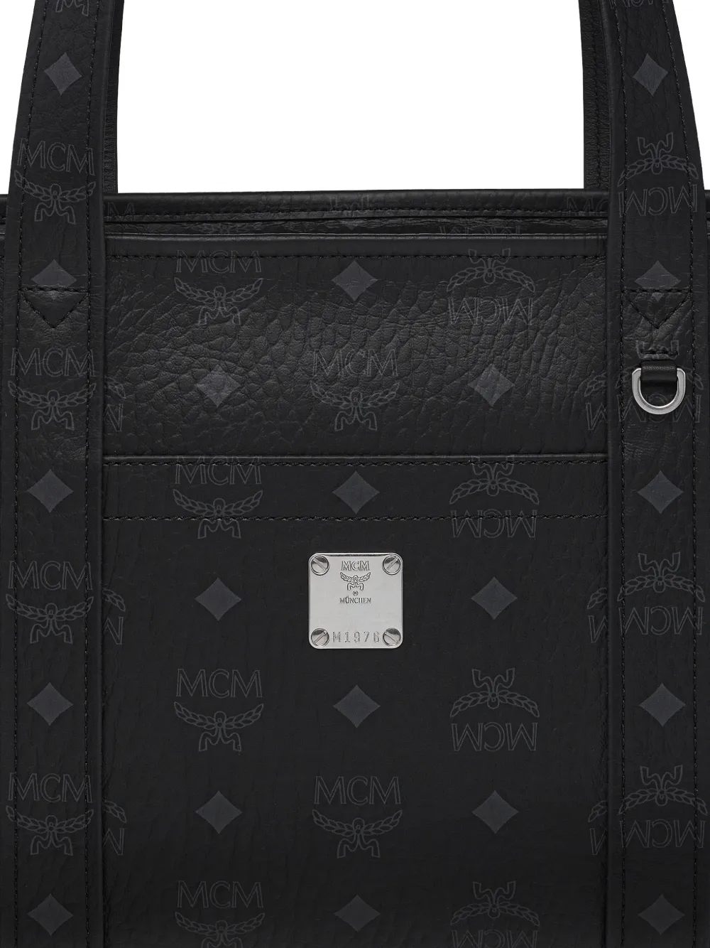 MCM Aren Visetos shopper Zwart