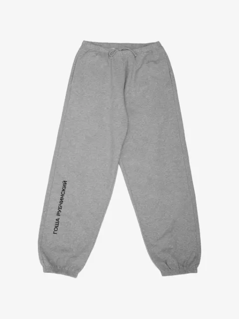 GOSHA RUBCHINSKIY pants con logo estampado