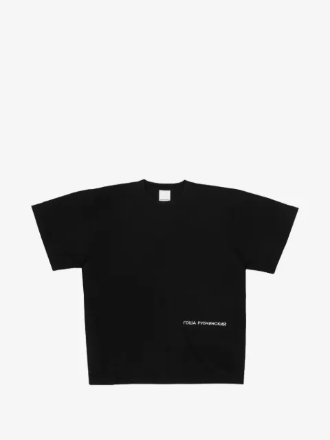 GOSHA RUBCHINSKIY camiseta de algodón con logo estampado