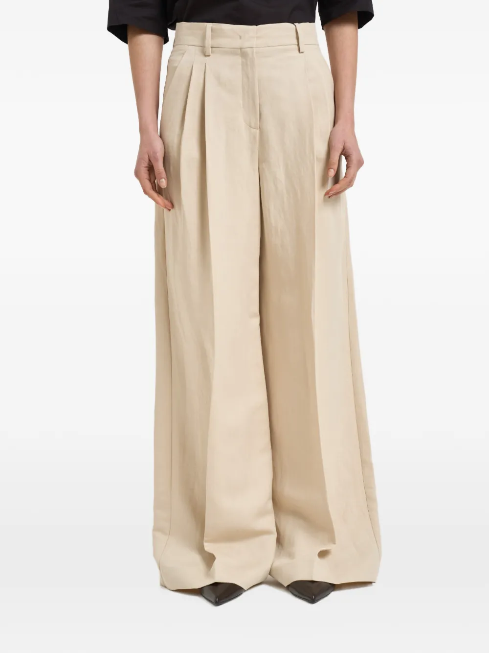 Weekend Max Mara pleated wide-leg trousers - Toni neutri