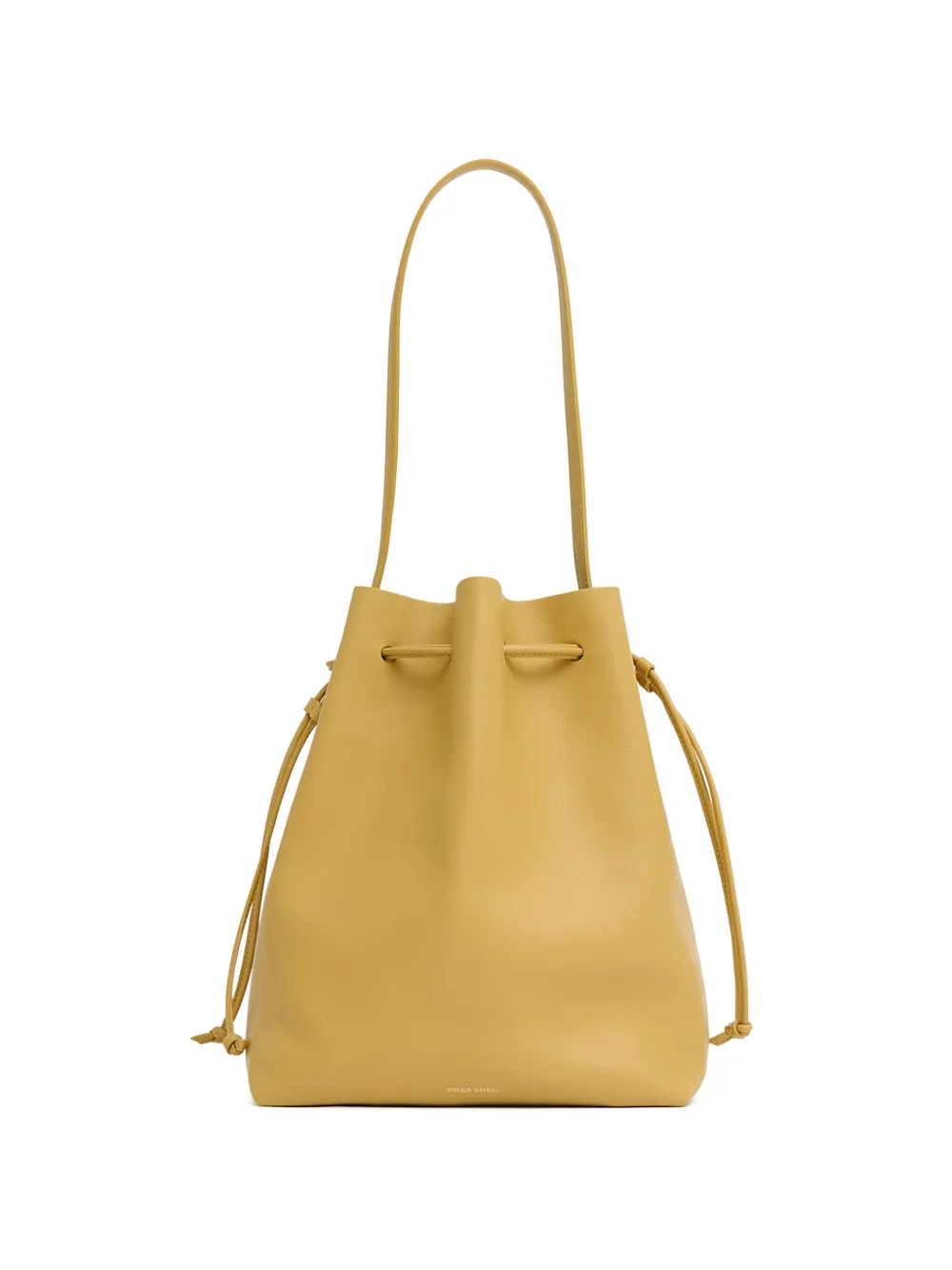 Mansur Gavriel Drawstring Cabas leather bucket bag - Giallo
