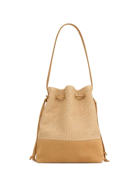 Mansur Gavriel Drawstring leather bucket bag