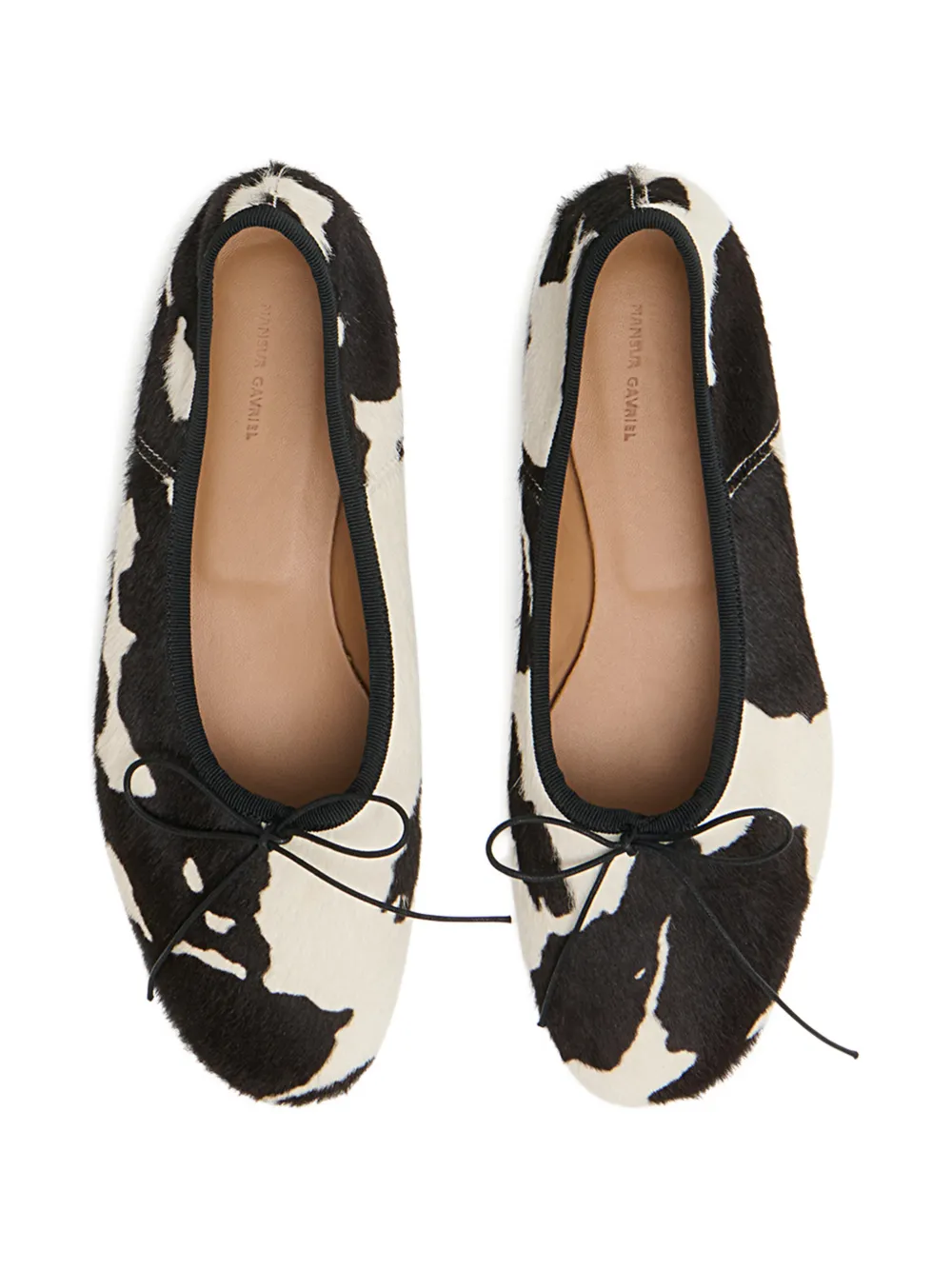 Mansur Gavriel Dream Ballerina's met ponyhaar Zwart