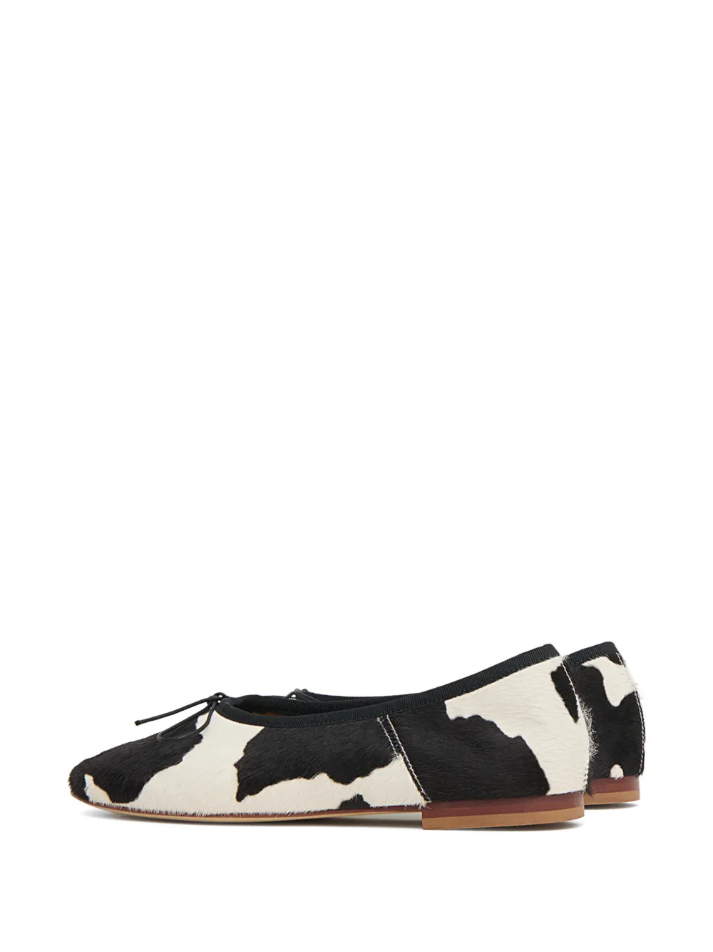 Mansur Gavriel Dream Ballerina's met ponyhaar Zwart