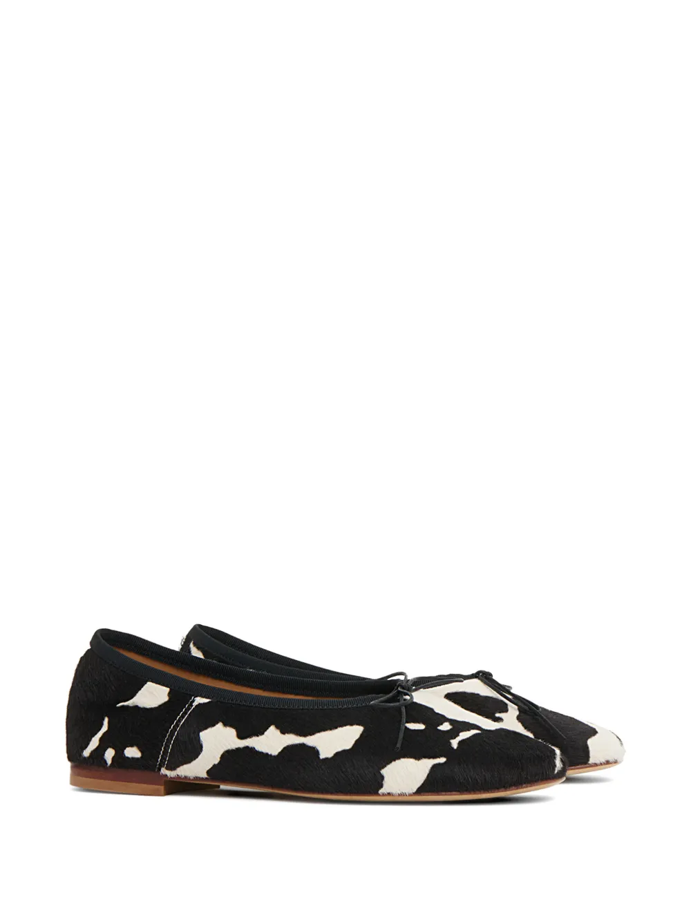 Mansur Gavriel Dream Ballerina's met ponyhaar Zwart
