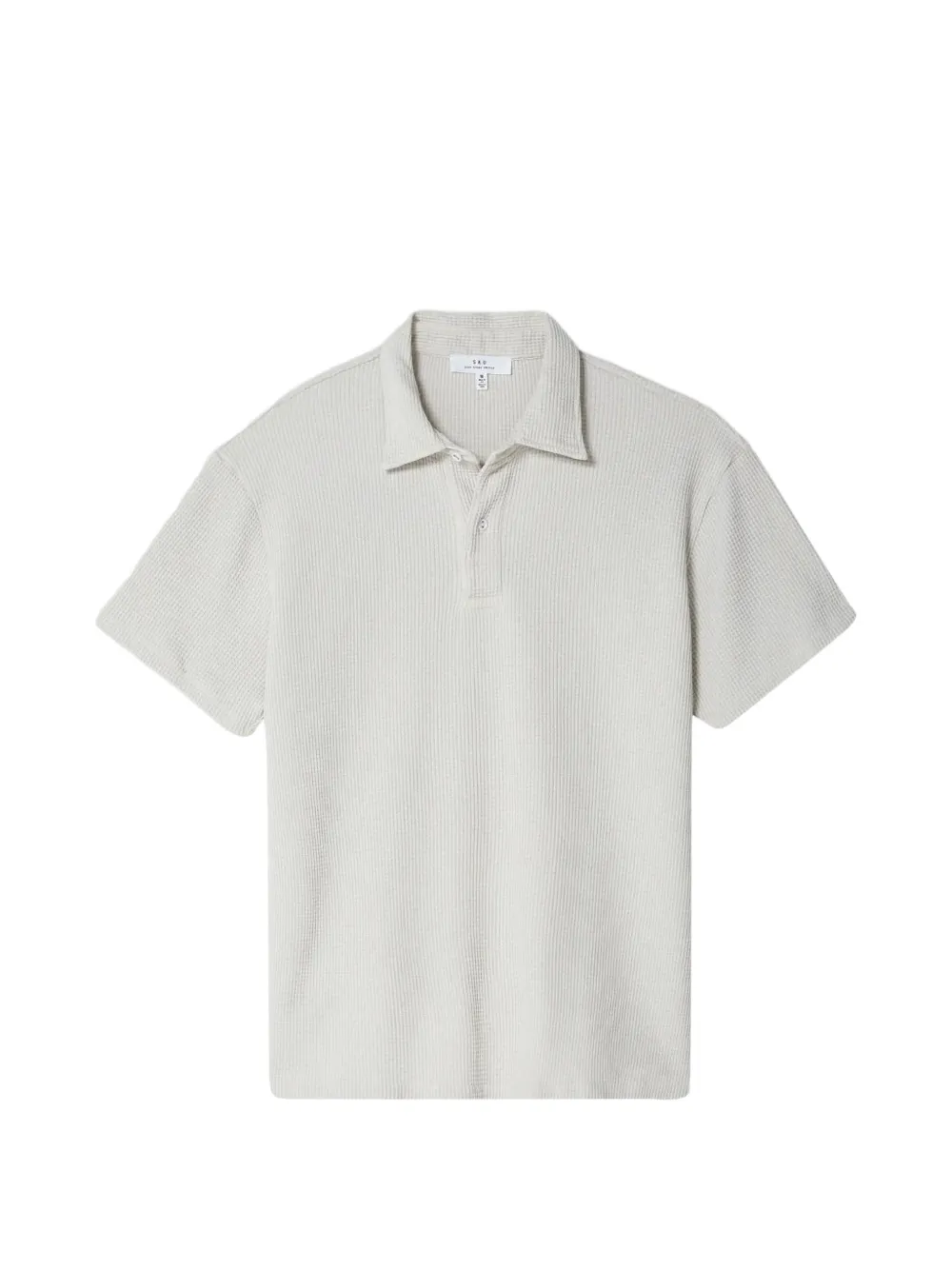 Save Khaki United waffle-knit polo shirt - Grigio