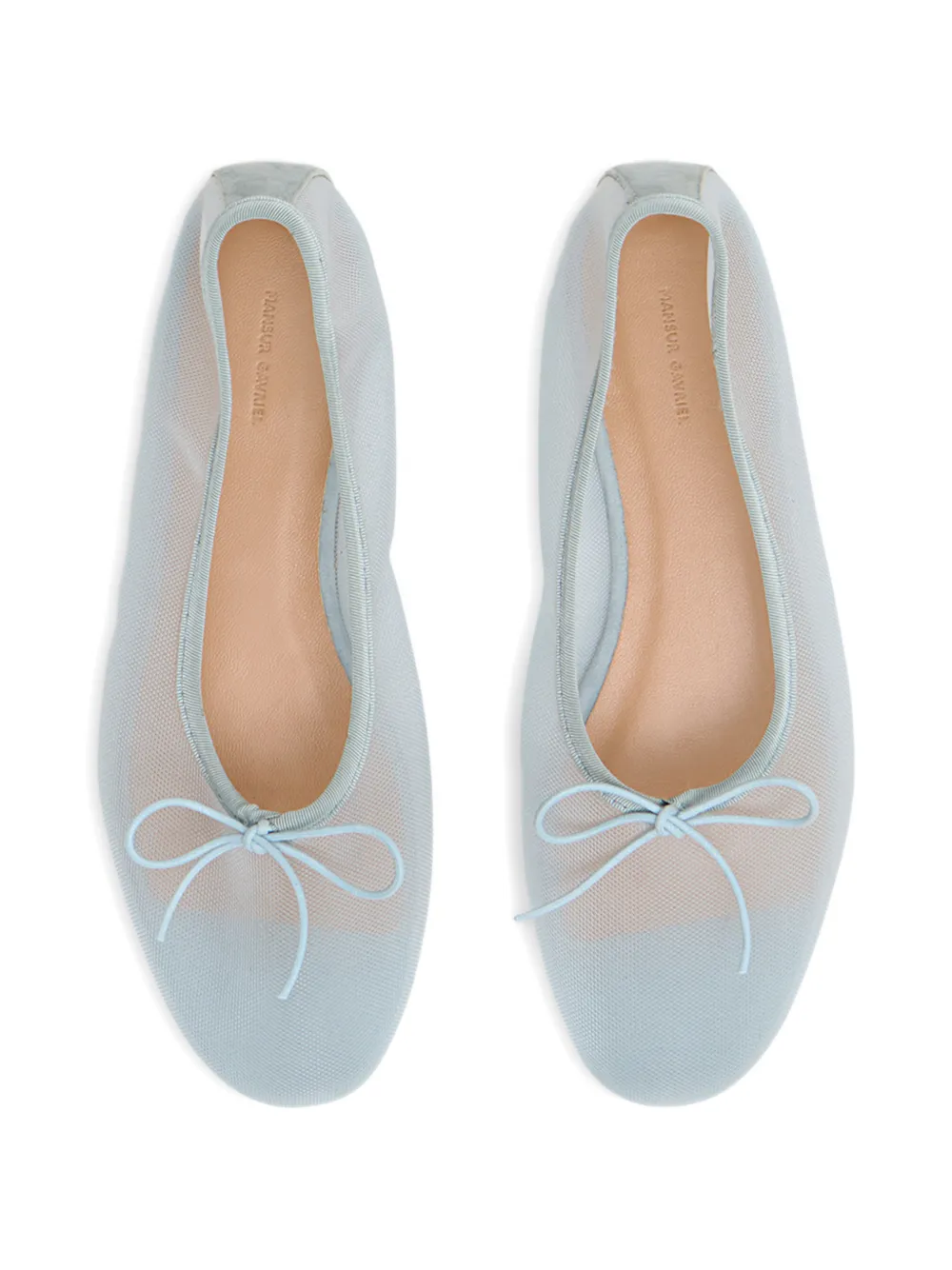 Mansur Gavriel Dream ballerina's met mesh Blauw