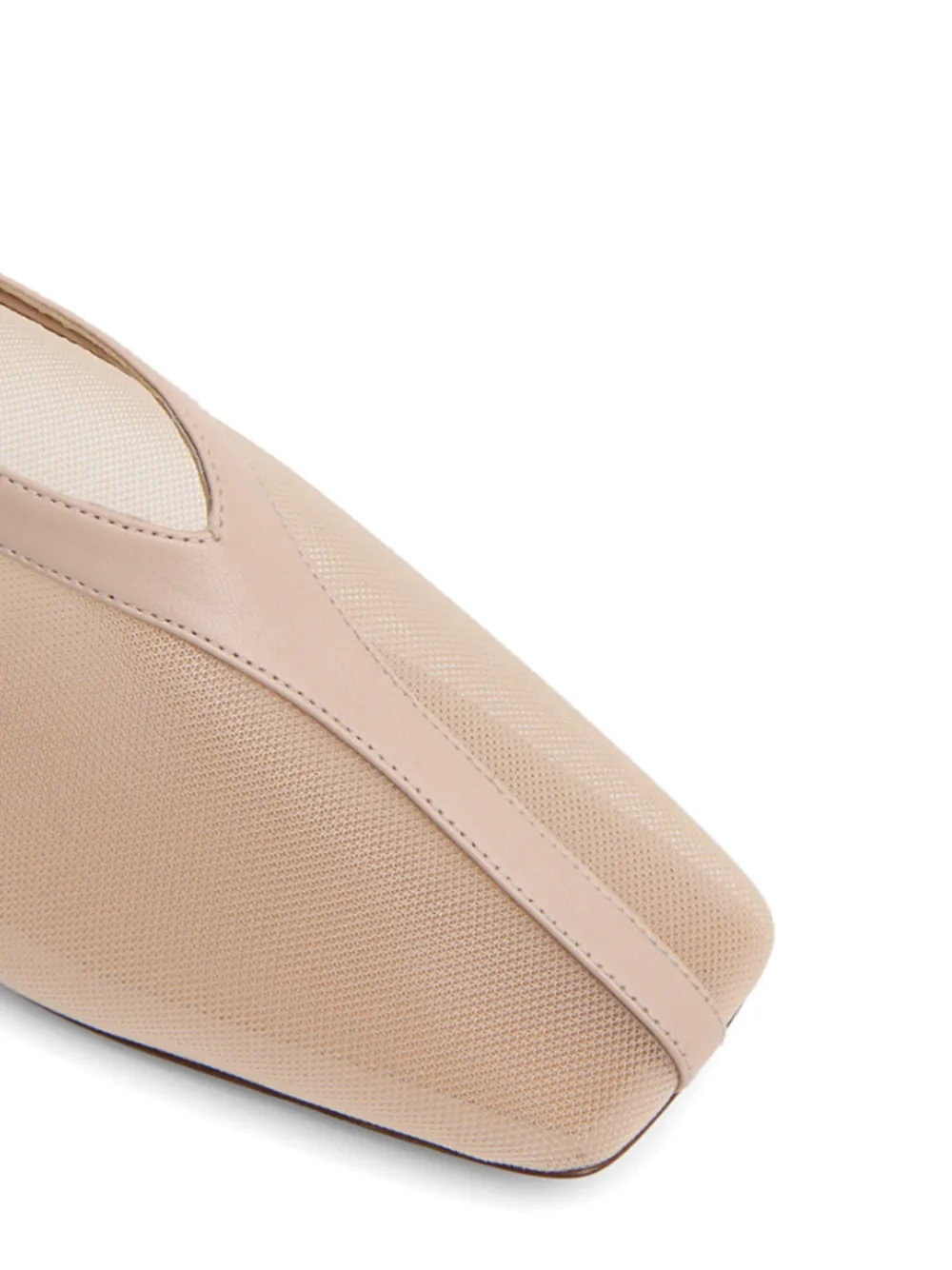 Mansur Gavriel Contorno Square V ballerina's Beige