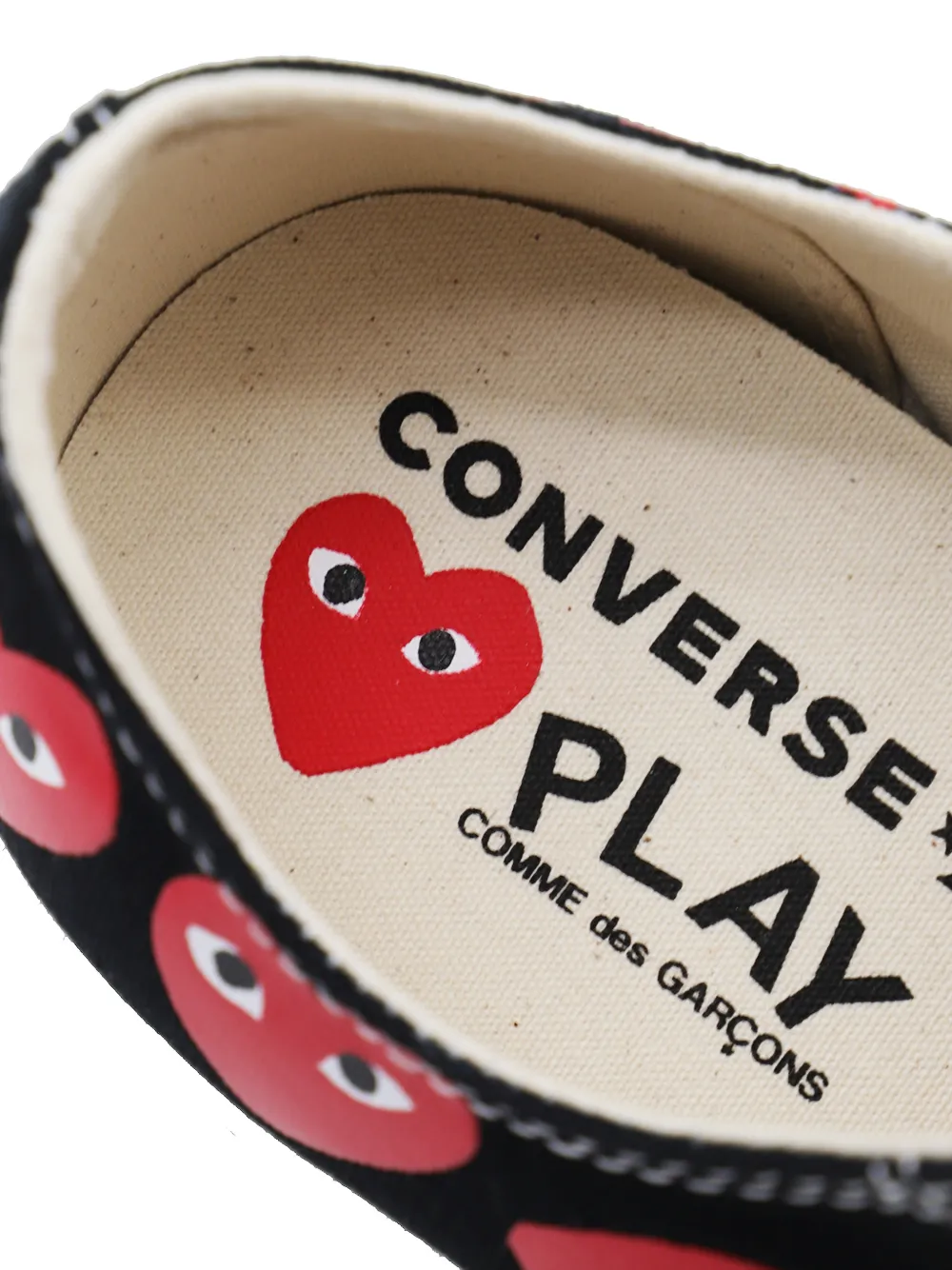 Comme Des Garçons Play x Converse heart-print sneakers Zwart