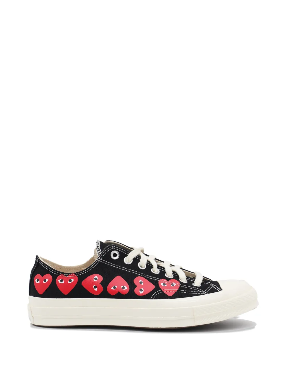Comme Des Garçons Play X Converse Heart-print Sneakers In Black